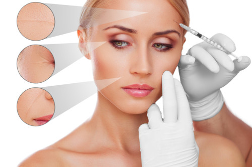 concept skincare. Skin of beauty young woman before and after the procedure